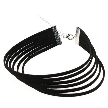Multi-layer velvet collar chain