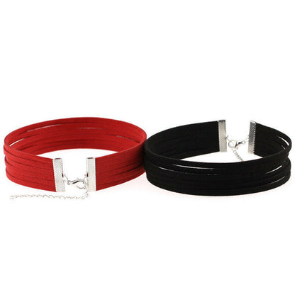 Multi-layer velvet collar chain