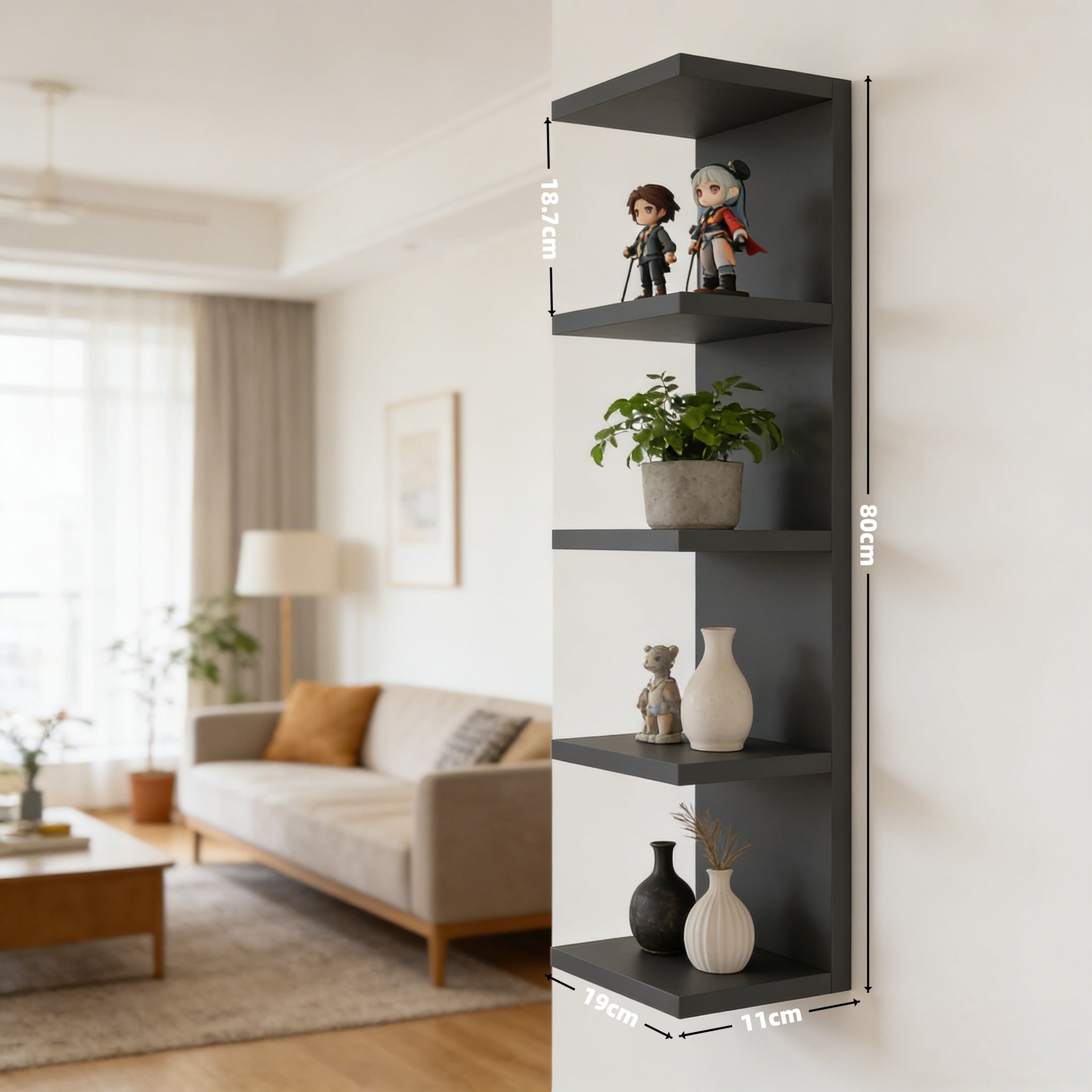Multi Layer Wall Mounted Storage Shelf
