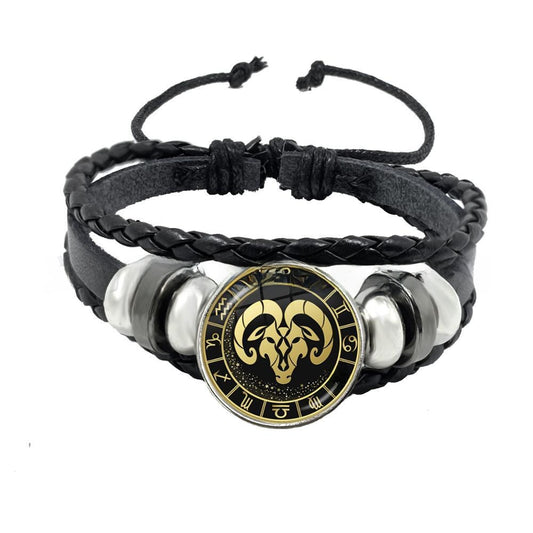 Multi-layer woven punk bracelet jewelry