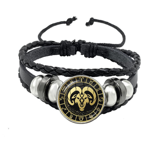 Multi-layer woven punk bracelet jewelry