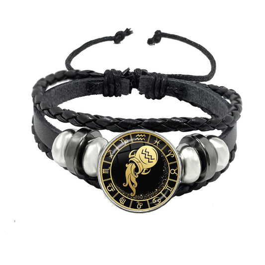 Multi-layer woven punk bracelet jewelry