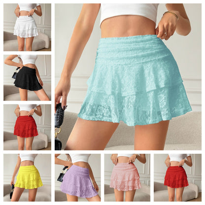 Multi-Layered Cake-Style Short Skirt