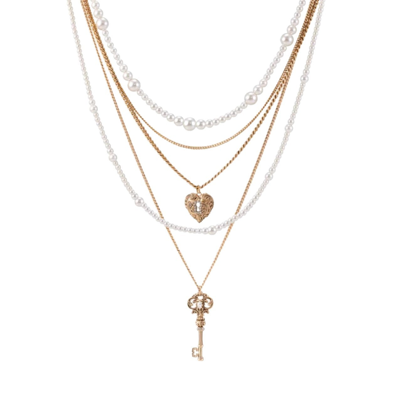 Multi-Layered Pearl Necklace