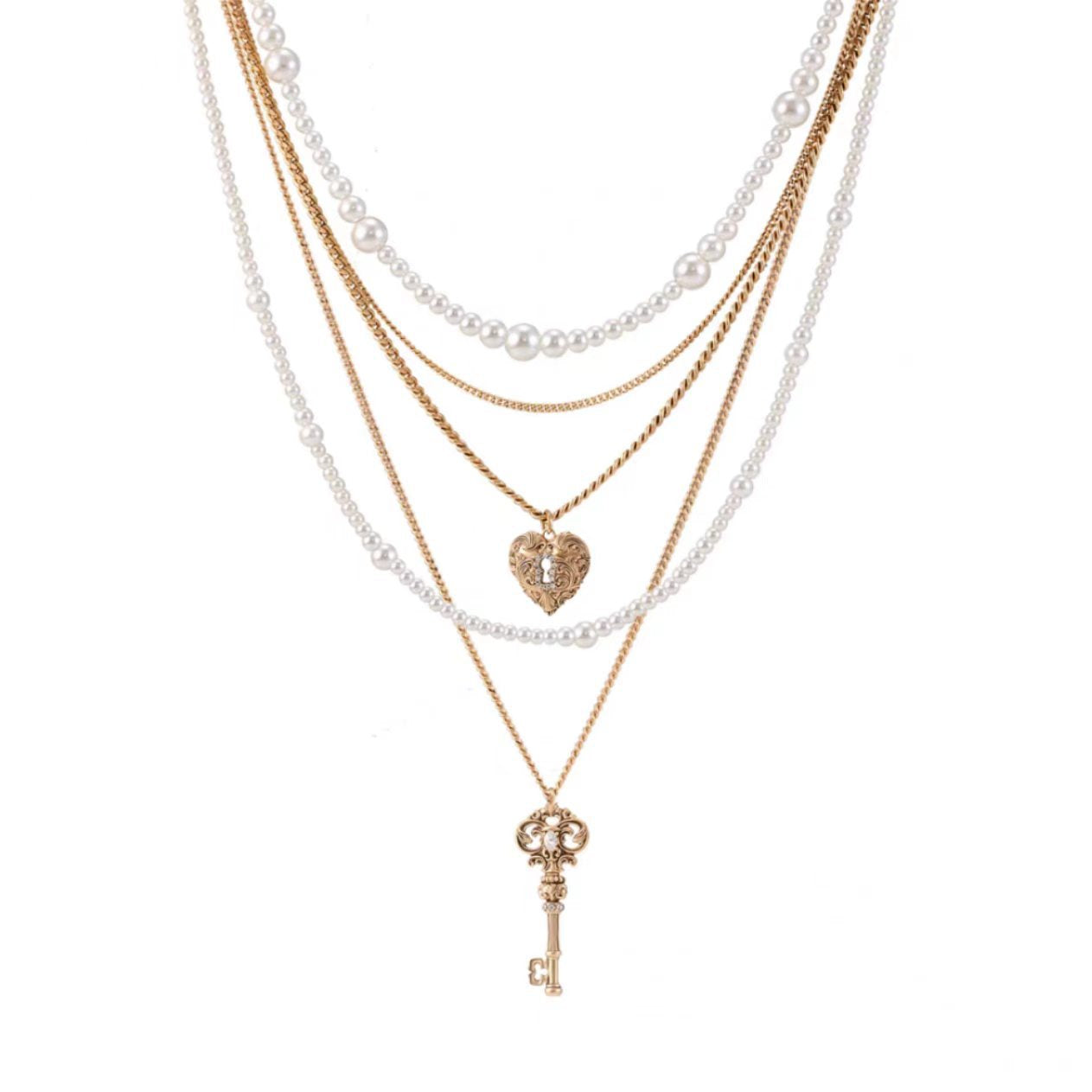 Multi-Layered Pearl Necklace