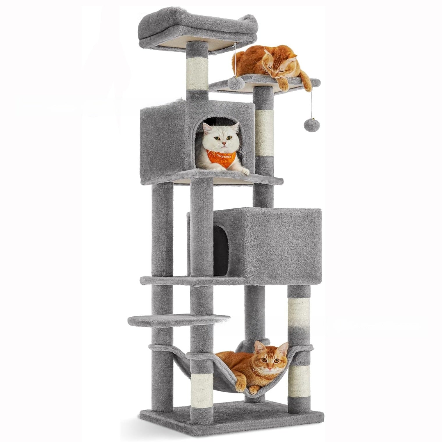 Multi-level cat tree saves floor space