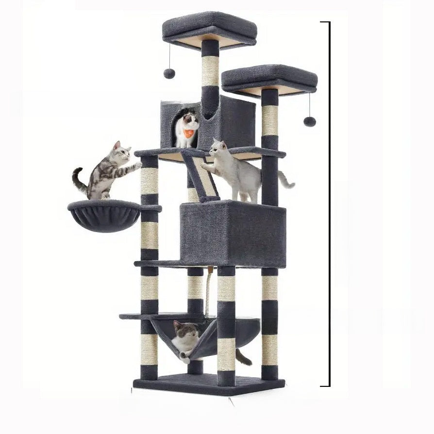 Multi-level cat tree saves floor space