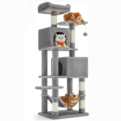 Multi-level cat tree saves floor space