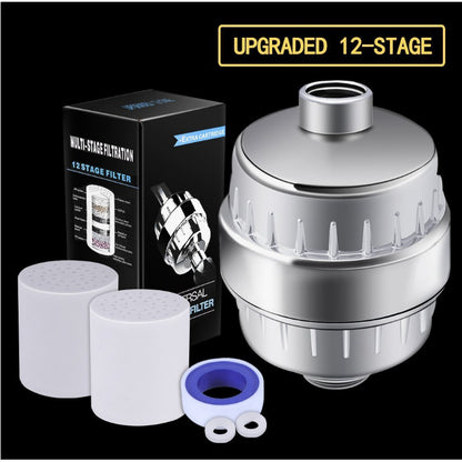 Multi-Level Shower Water Filter with 10-25 Layers