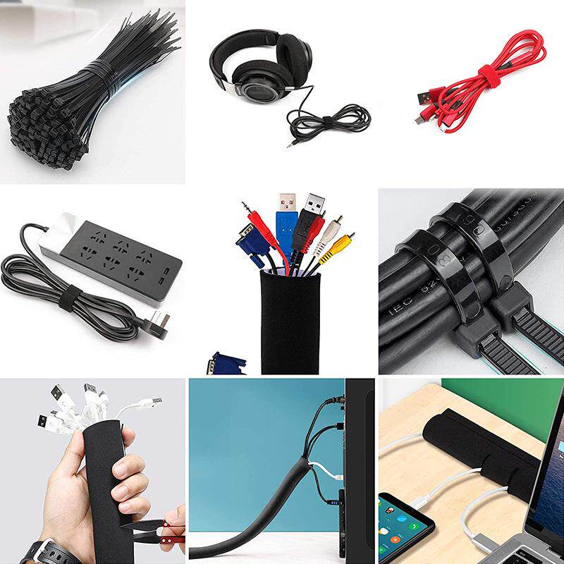 Multi-Piece Desktop Cable Organizer Kit