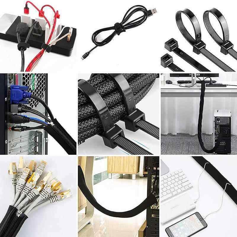 Multi-Piece Desktop Cable Organizer Kit