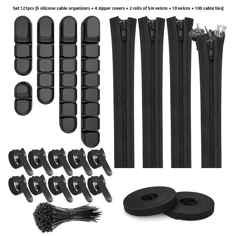 Multi-Piece Desktop Cable Organizer Kit