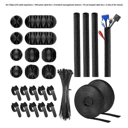 Multi-Piece Desktop Cable Organizer Kit