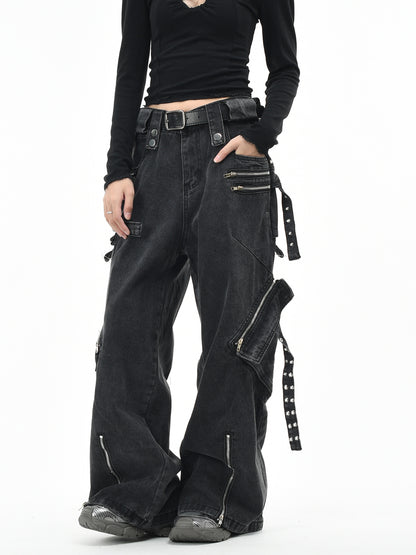 Multi-Pocket Cargo Jeans