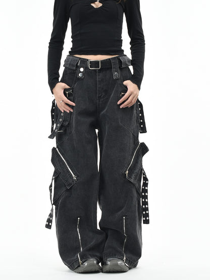 Multi-Pocket Cargo Jeans
