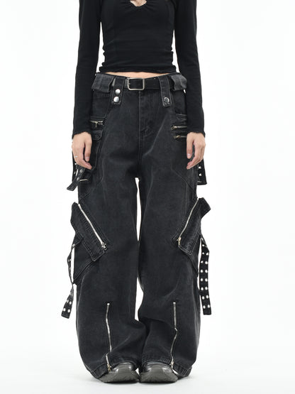 Multi-Pocket Cargo Jeans