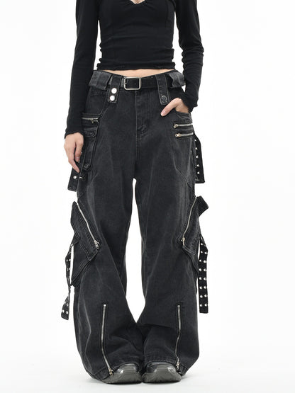 Multi-Pocket Cargo Jeans