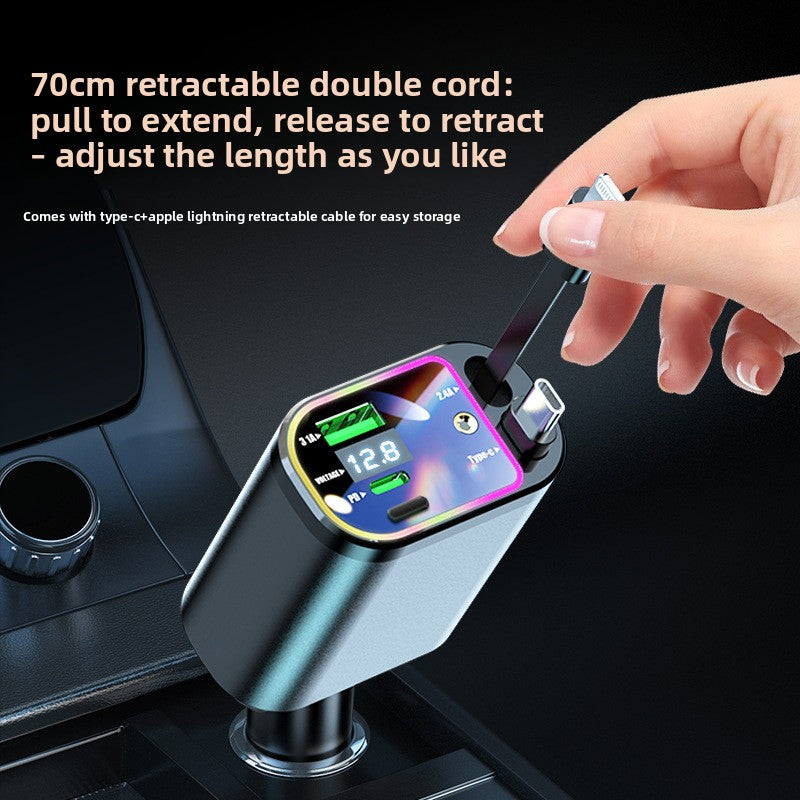 Multi Port Car Charger with Display