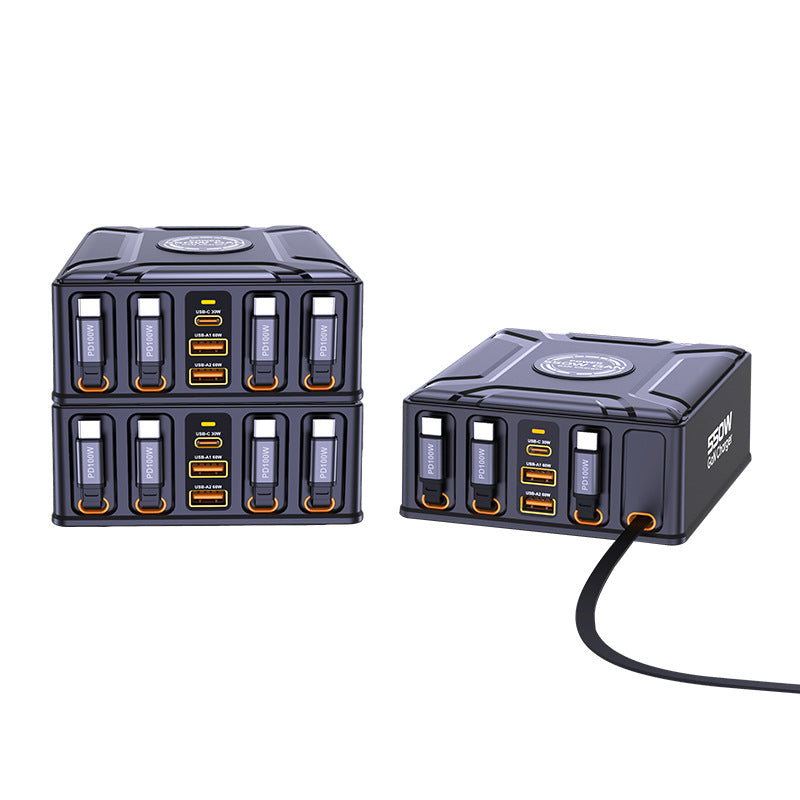 Multi-Port GaN Fast Charger with Retractable Cable