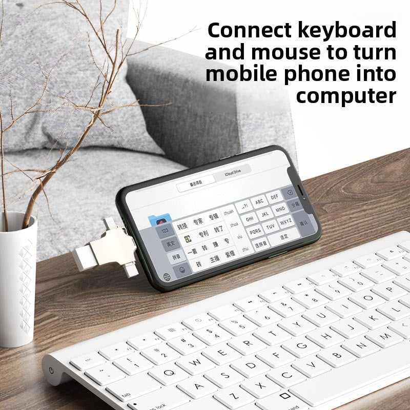 Multi-Port OTG Adapter for Android Apple Type-C Devices