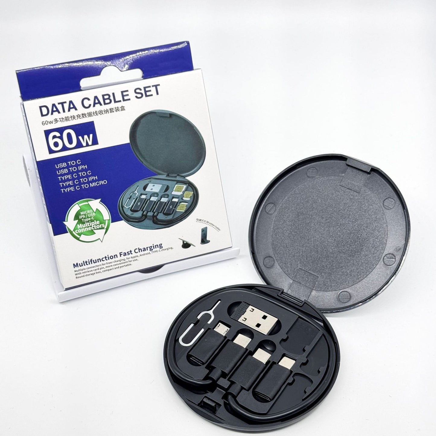 Multi-Port USB Cable Organizer Charging Box