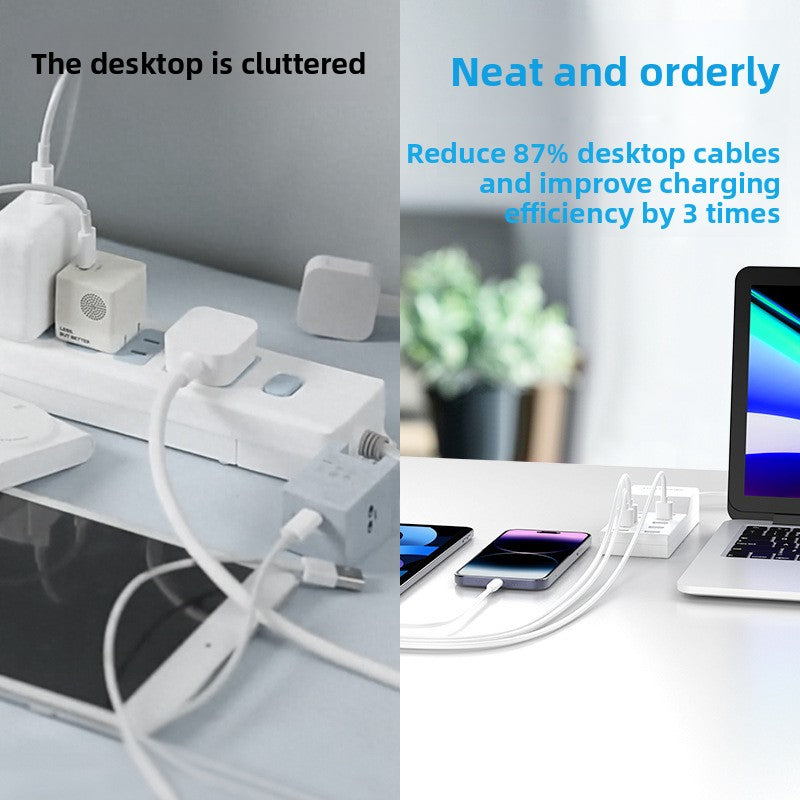Multi-port usb charger with 50W fast charging socket