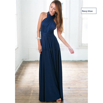 Multi-rope Backless Sexy Bandage Dress Long Dress