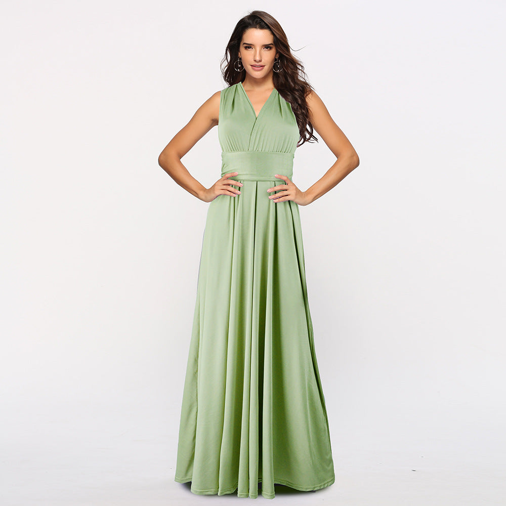 Multi-rope Backless Sexy Bandage Dress Long Dress