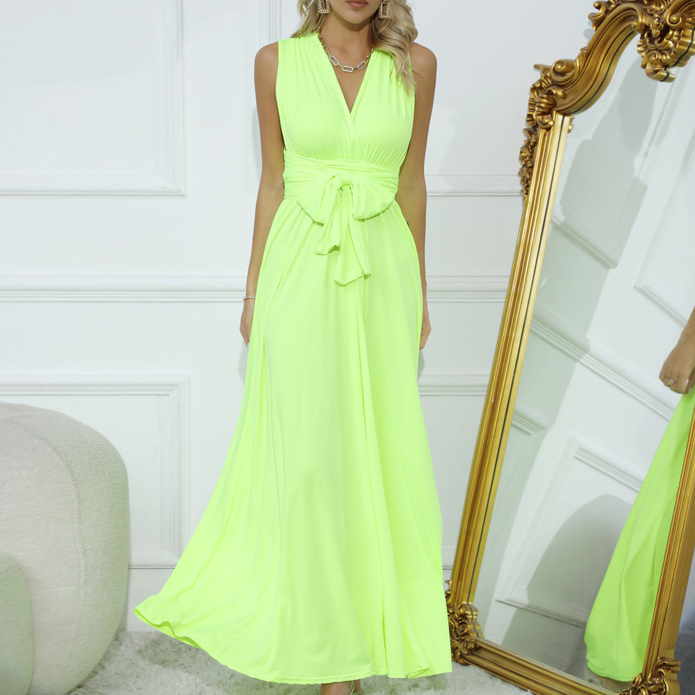 Multi-rope Backless Sexy Bandage Dress Long Dress