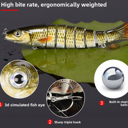 Multi-Section Bionic Loach Lure with Sound Beads