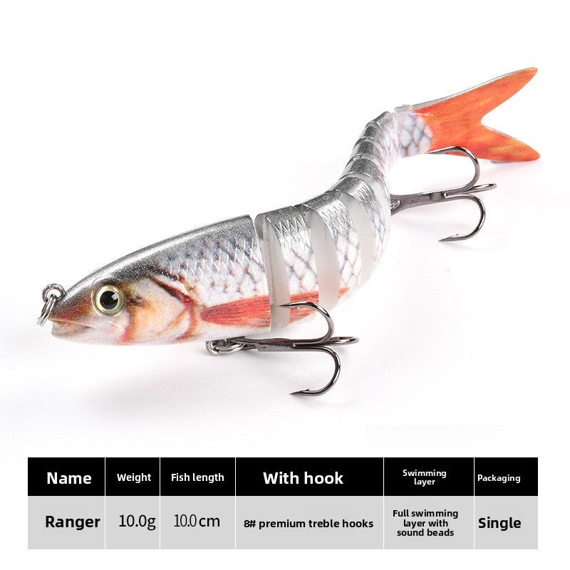 Multi-Section Bionic Loach Lure with Sound Beads