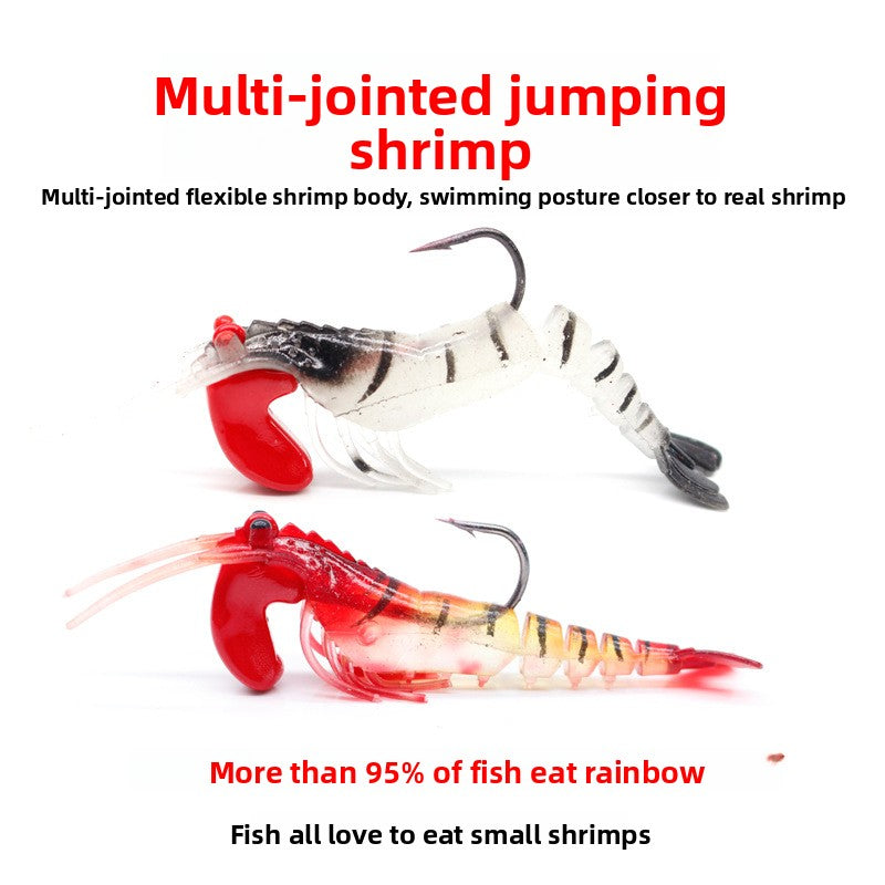 Multi-segment jighead shrimp lure