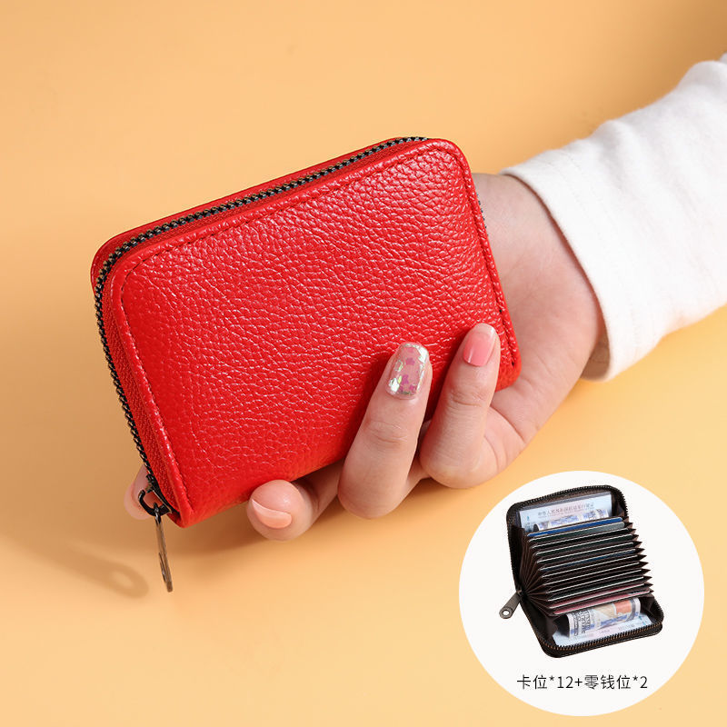 Multi Slot Card Holder with Zipper Closure