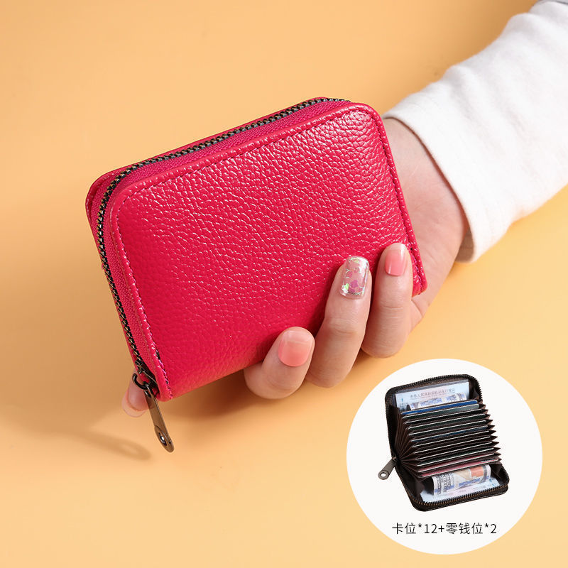 Multi Slot Card Holder with Zipper Closure