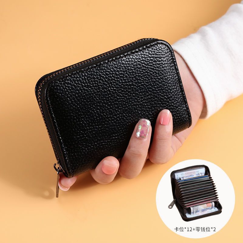 Multi Slot Card Holder with Zipper Closure