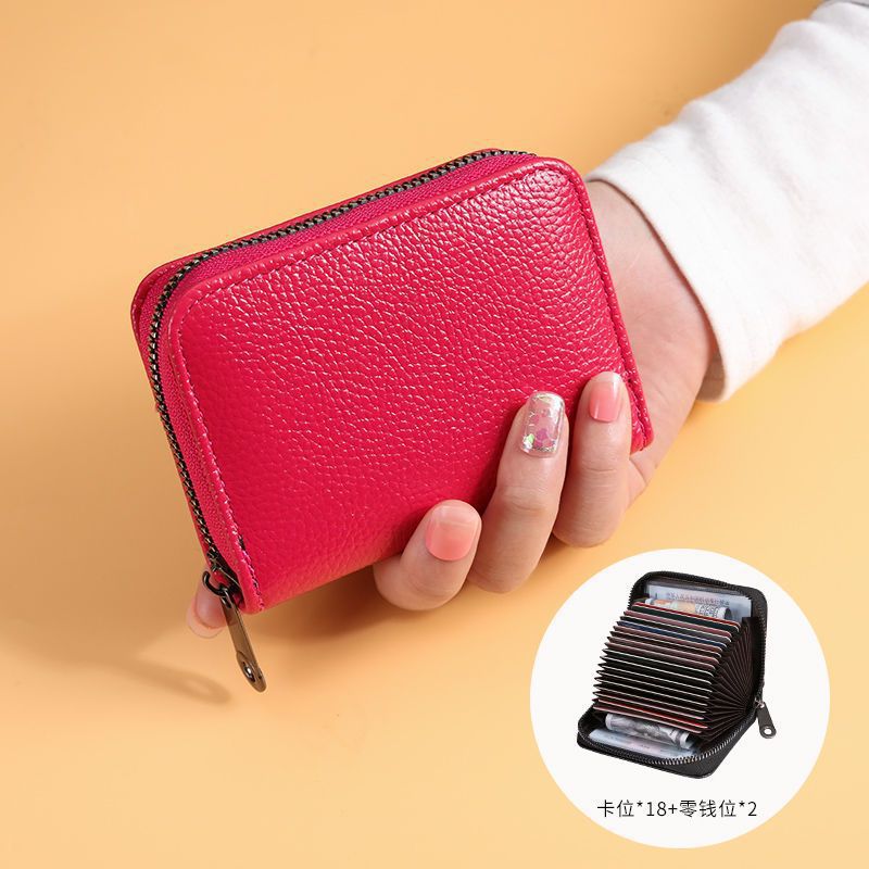 Multi Slot Card Holder with Zipper Closure