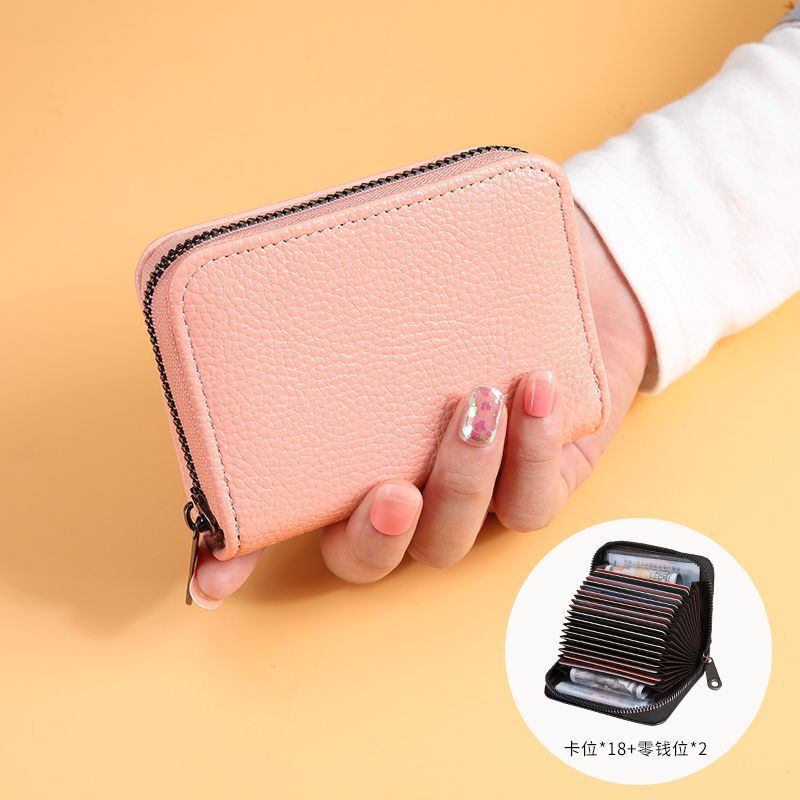 Multi Slot Card Holder with Zipper Closure