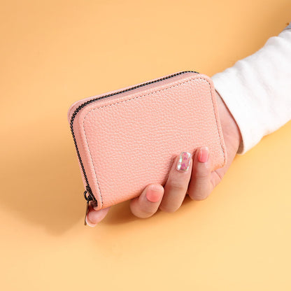 Multi Slot Card Holder with Zipper Closure