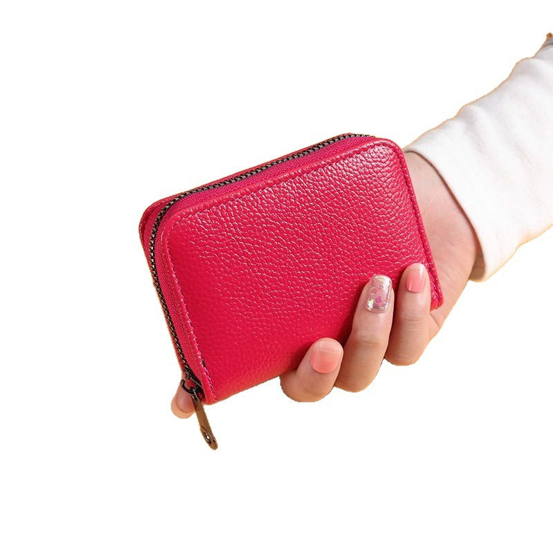 Multi Slot Card Holder with Zipper Closure