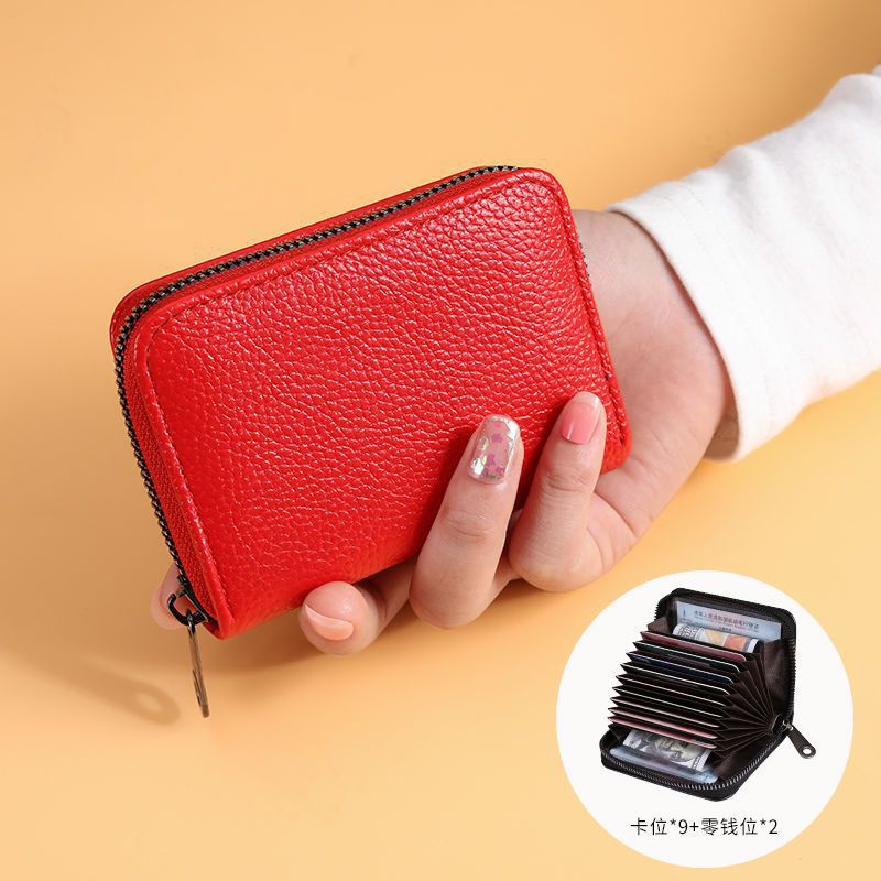 Multi Slot Card Holder with Zipper Closure