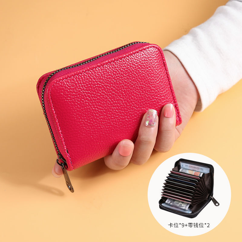 Multi Slot Card Holder with Zipper Closure