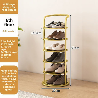 Multi Tier Iron Shoe Rack for Home Entrance Storage