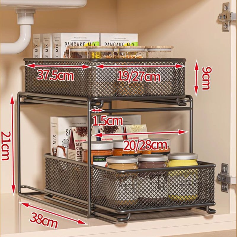 Multi-Tier Kitchen Storage Rack, Household Multi-Functional Sink Organizer