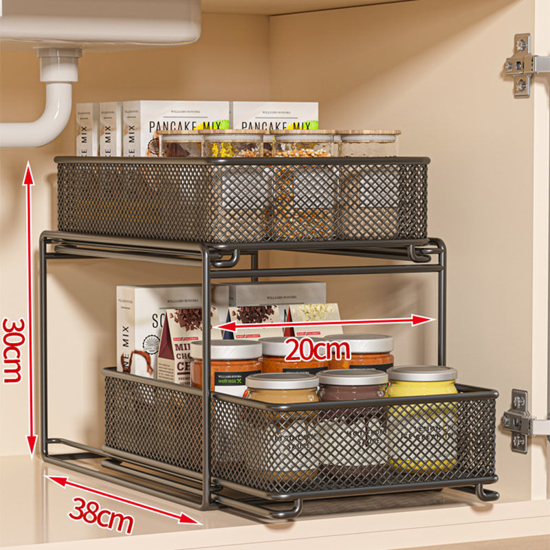 Multi-Tier Kitchen Storage Rack, Household Multi-Functional Sink Organizer