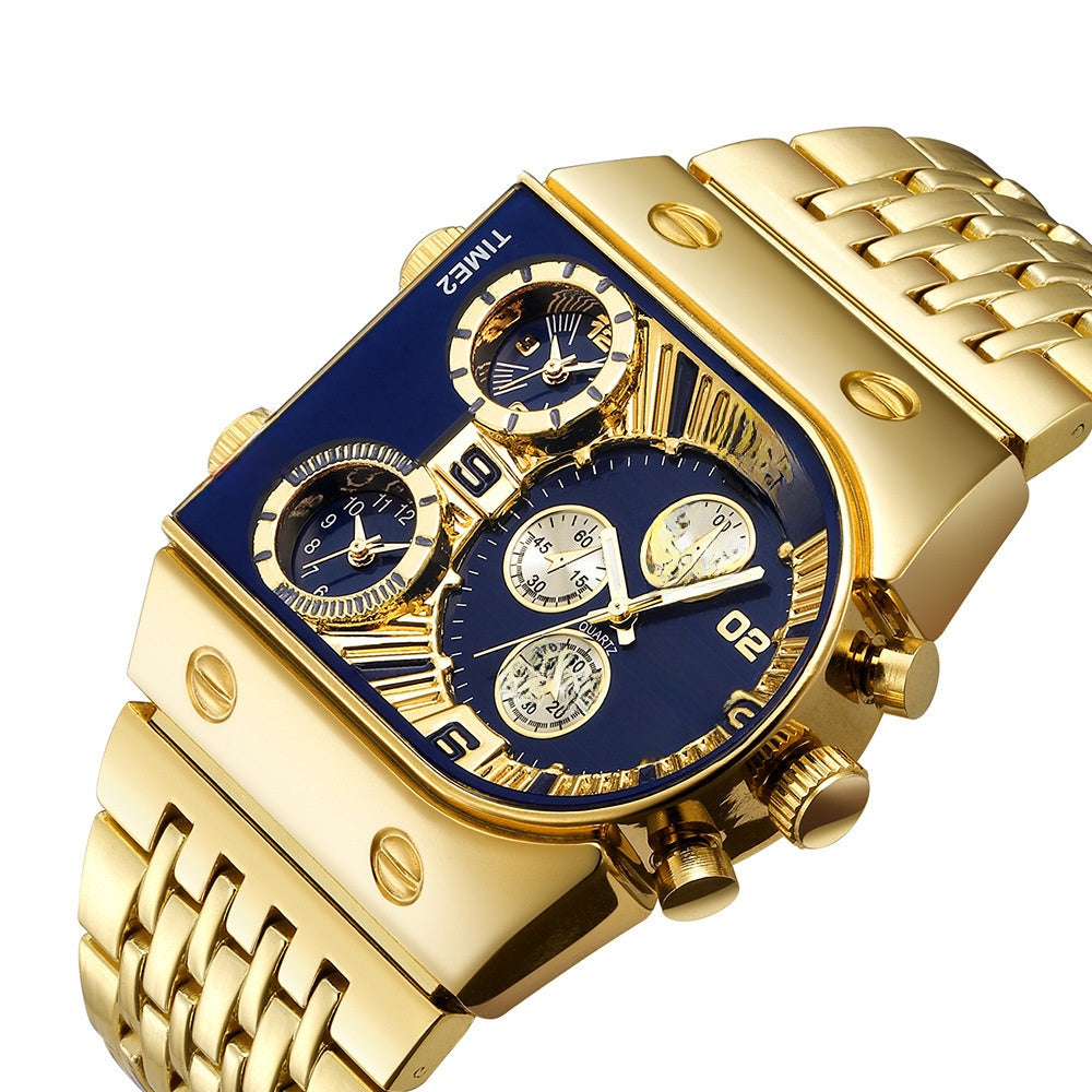 Multi-Time Zone Luminous Men's Quartz Watch