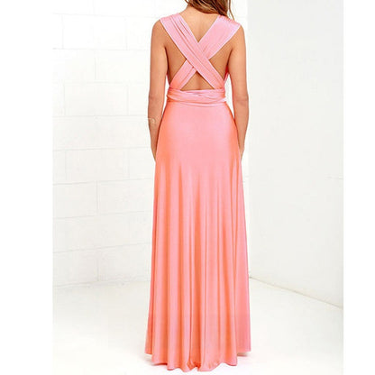 Multi Way Bandage Bodycon Long Dress Sexy Rope Design