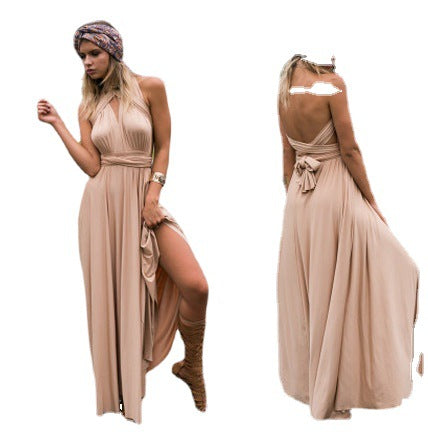 Multi Way Bandage Bodycon Long Dress Sexy Rope Design