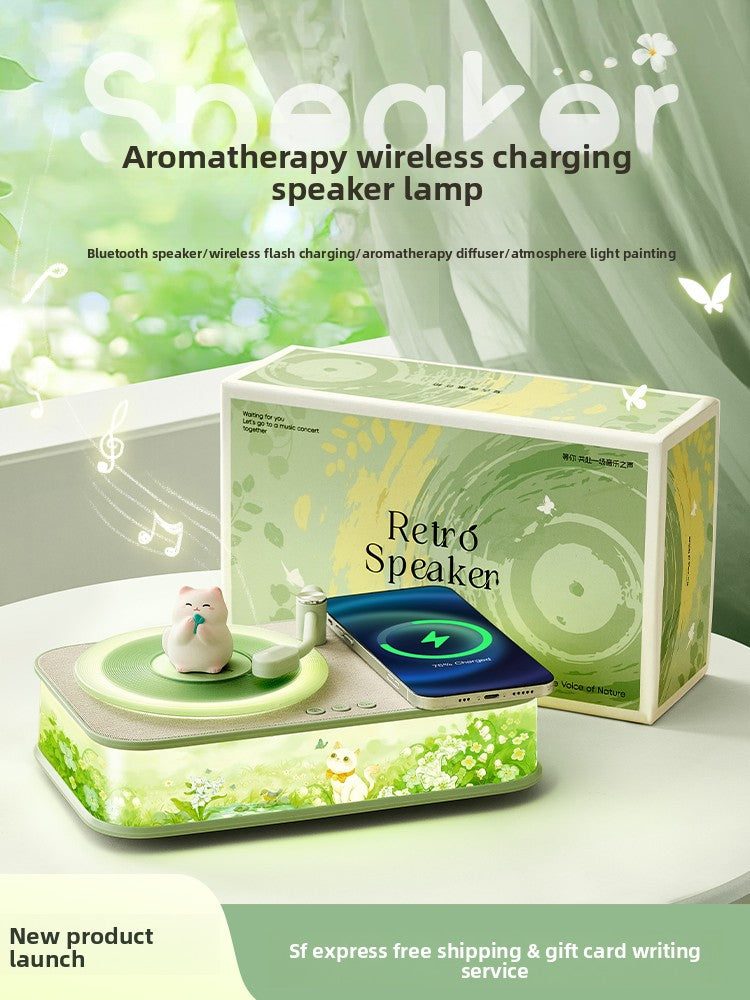 Multifunction Bluetooth Speaker with Aromatherapy and Night Light