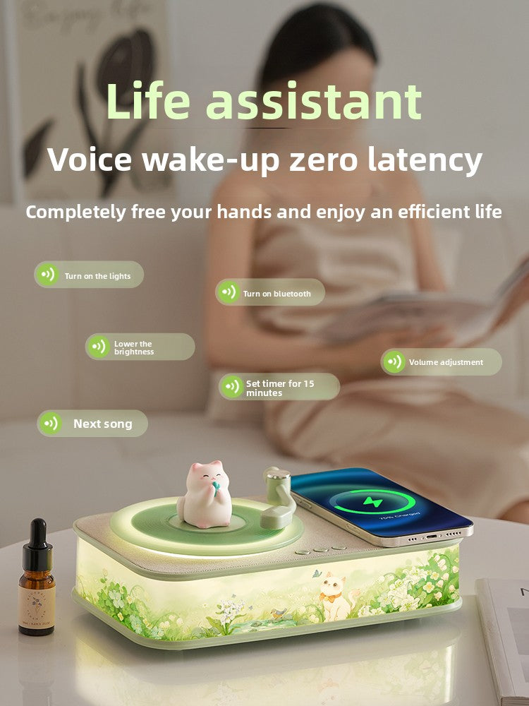 Multifunction Bluetooth Speaker with Aromatherapy and Night Light