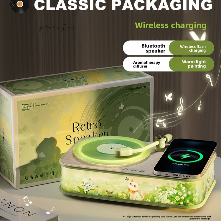 Multifunction Bluetooth Speaker with Aromatherapy and Night Light